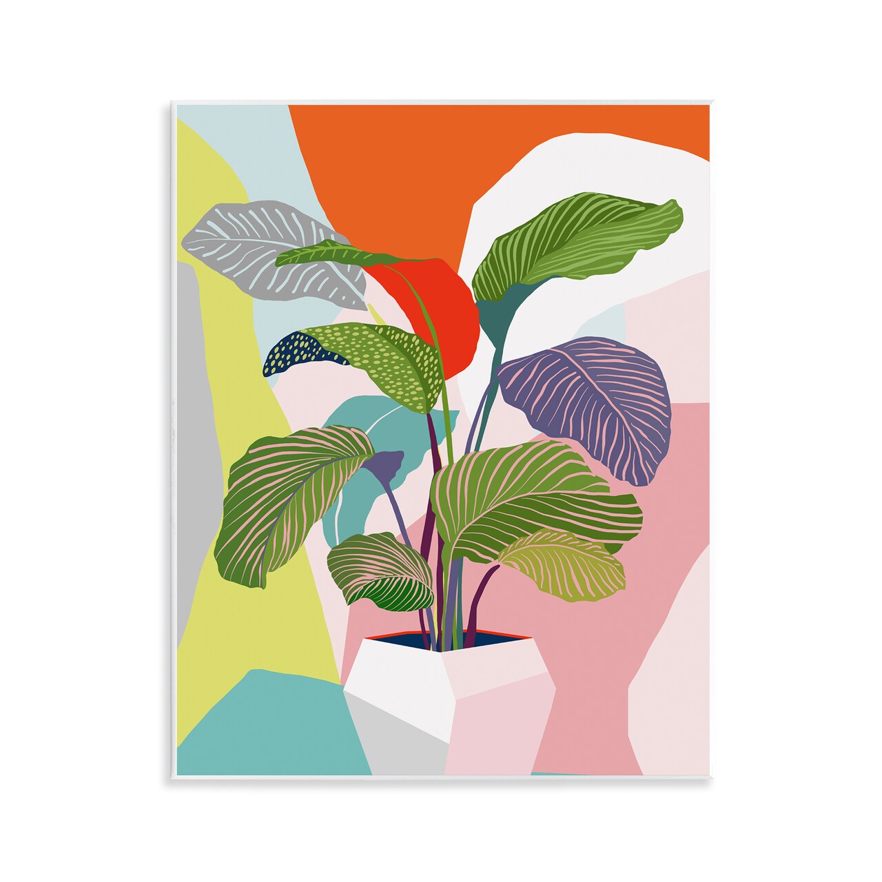 Stupell Industries Midcentury Bold Plant Wall Plaque Art Design by Ioana Horvat
